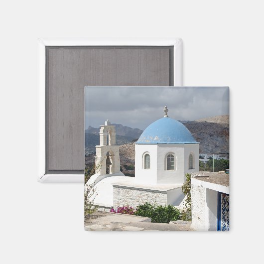 Naxos Greek Church Architecture Magnet マグネット (正面/裏面)
