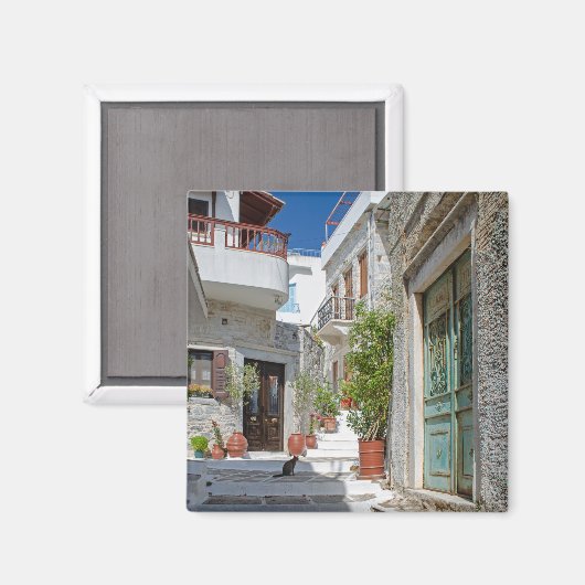 Naxos Village Cat Magnet マグネット (正面/裏面)