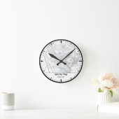 Nay Pyi Taw Clock City Line Art ラウンド壁時計 (ホーム)
