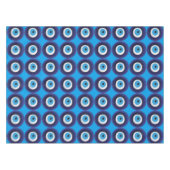 Nazarの悪のまなざしの保護お守りの青いビードの記号 テーブルクロス (正面(横))