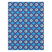Nazarの悪のまなざしの保護お守りの青いビードの記号 テーブルクロス (正面)