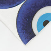 Nazarの悪のまなざしの保護お守りの青いビードの記号 フリースブランケット (角)