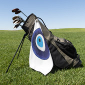 Nazarの悪のまなざしの保護記号 ゴルフタオル (グリーン)