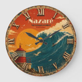 Nazaré Portugal Giant ラージ壁時計 (正面)