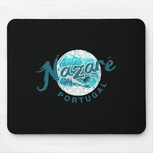 Nazare Portugal Vintage Surfing _3  マウスパッド (正面)