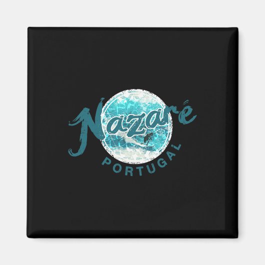 Nazare Portugal Vintage Surfing _3  マグネット (正面)