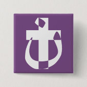 Nazareneの記号の団結のキリスト教の十字ボタン 缶バッジ (正面)