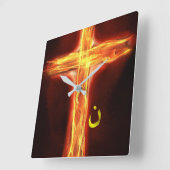 "Nazarene " スクエア壁時計 (傾斜)