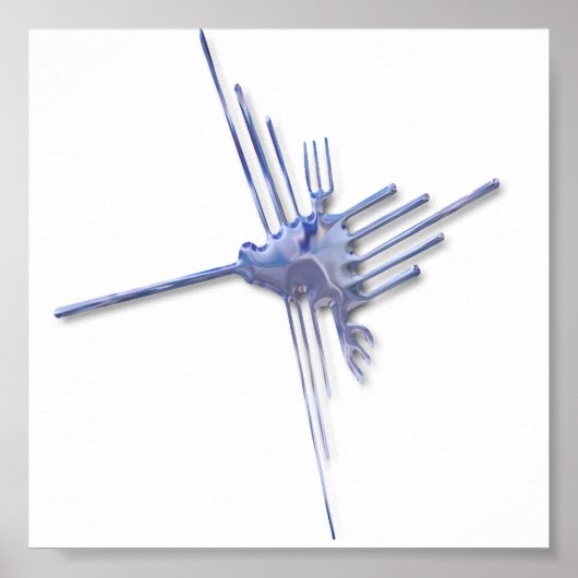 Nazca Hummingbirdガラスのポスター ポスター (正面)