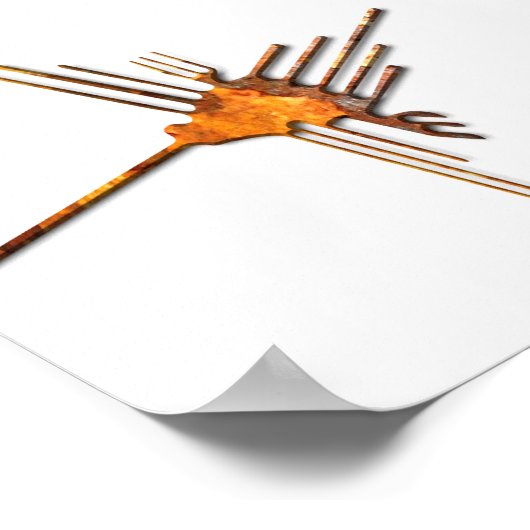 Nazca Hummingbird錆のポスター ポスター (角)