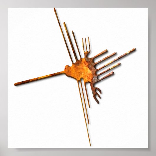 Nazca Hummingbird錆のポスター ポスター (正面)