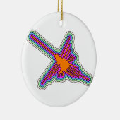 Nazca Hummingbird Peru Drawing セラミックオーナメント (右)