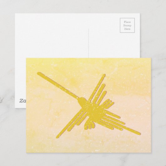 Nazca Lines Hummingbird Drawing, Peru ポストカード (正面/裏面)