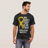 NB私の息子の戦いは私の戦いneuroblastoma Awaren Tシャツ (正面フル)