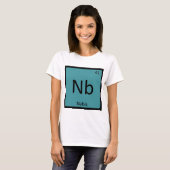 Nb - ナビス アート化学 周期表シンボル tシャツ (正面フル)