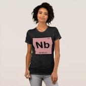 Nb – ニオブ化学周期表記号 tシャツ (正面フル)
