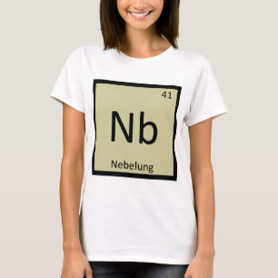 Nb - ネベルング 猫 化学周期表 tシャツ