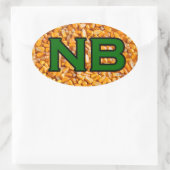 NB - Nebraska USAオーバルロゴ(コーン) 楕円形シール (バッグ)