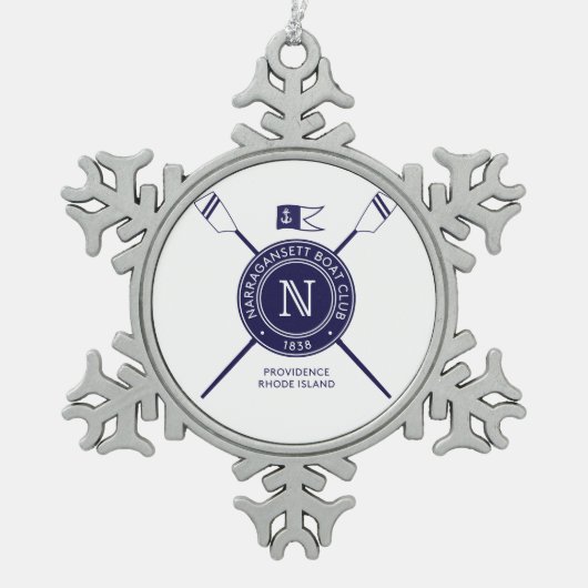 NBCクリスマスツリーオーナメント スノーフレークピューターオーナメント (正面)