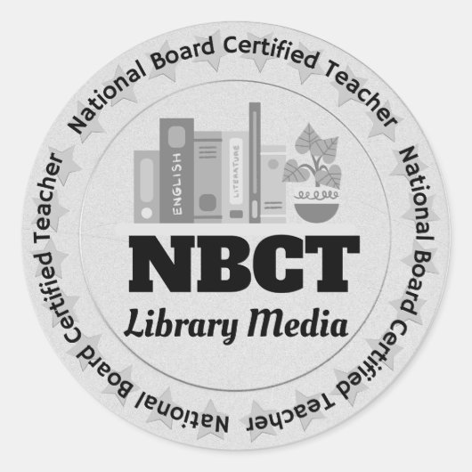 NBCT先生図書室メディア全国委員会 ラウンドシール (正面)