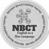 NBCT先生英語を新言語として シール (正面)
