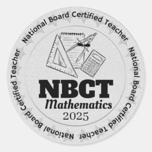 NBCT認定数学先生 パーソナライズされた ラウンドシール