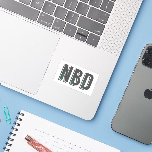 NBDロゴシール シール (ノートパソコンとiPhone)