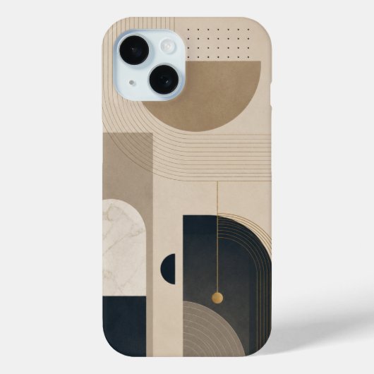 NBGのラグジュアリー・ミニマリスト幾何学抽象デザイン Case-Mate iPhoneケース (裏面)