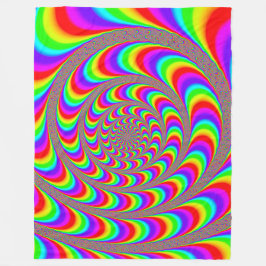 NBKアシッドホイールリサイケデリックップ フリースブランケット