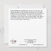 NBO Getting Close Squareノートカード ノートカード (裏面)