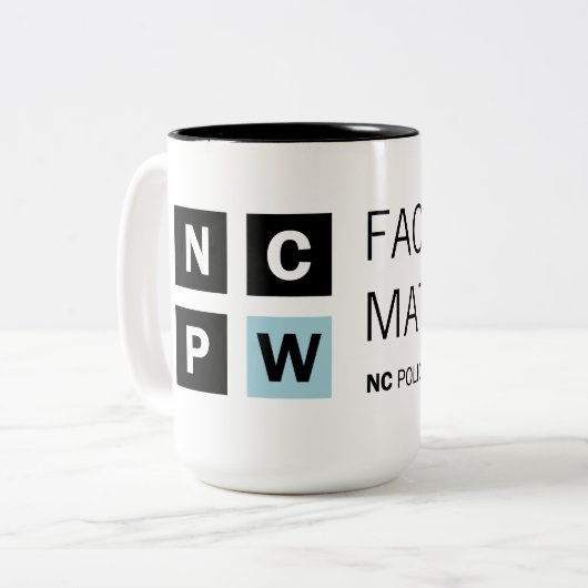 NCの方針の腕時計: 事実の問題|のマグ ツートーンマグカップ (正面左)