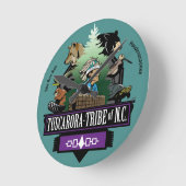 NCの~トスカロラ族による部族の時計 ラウンド壁時計 (傾斜)