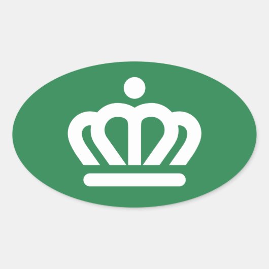 NCシャーロット国旗(変種) 楕円形シール (正面)