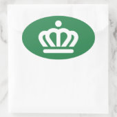 NCシャーロット国旗(変種) 楕円形シール (バッグ)