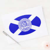 NCシャーロット国旗 楕円形シール (封筒)