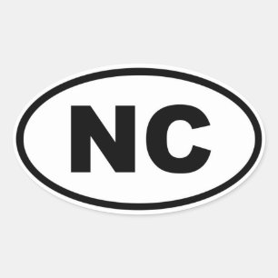 NCノースカロライナ 楕円形シール