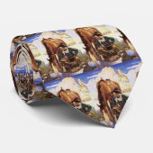 NCワイエスで馬に水を与えるカウボーイ、ヴィンテージ・アート ネクタイ (ロール)