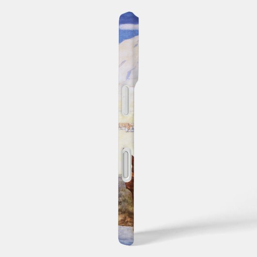 NCワイエスで馬に水を与えるカウボーイ、ヴィンテージ・アート Case-Mate iPhoneケース (裏面 / 右)