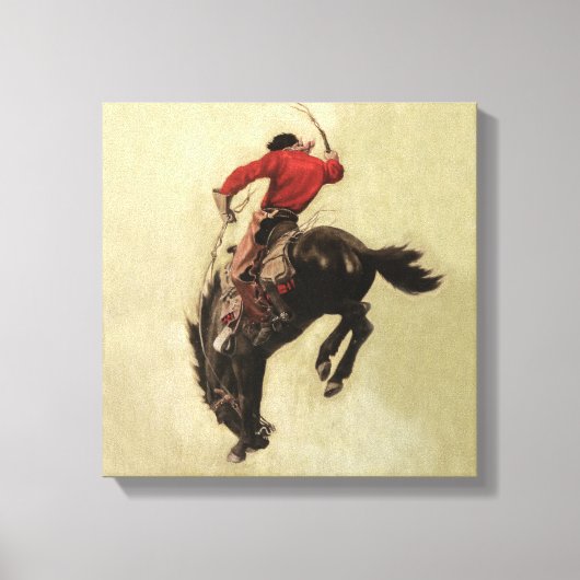 NCワイエスによる雑誌「Bucking Bronco」表紙 キャンバスプリント (正面)
