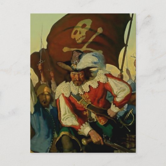 NCワイエスによる「Stand+and+Deliver」海賊アート ポストカード (正面)