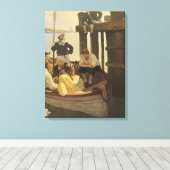 NCワイエスのクイーンズフェリーで、ヴィンテージ海賊 キャンバスプリント (インサイチュ (ウッドフロア))