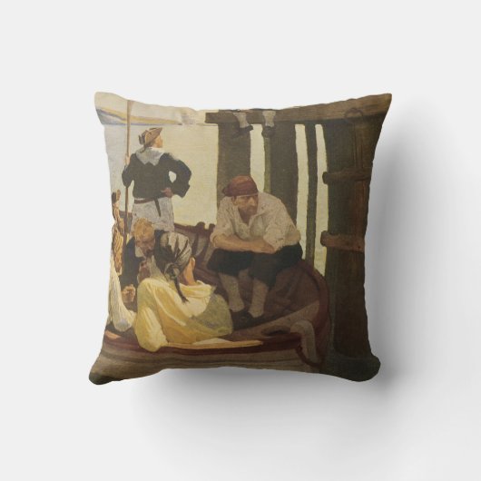 NCワイエスのクイーンズフェリーで、ヴィンテージ海賊 クッション (裏面)