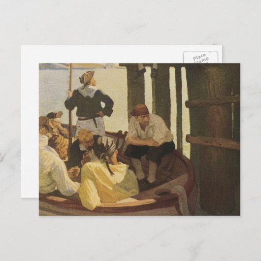 NCワイエスのクイーンズフェリーで、ヴィンテージ海賊 ポストカード (正面/裏面)