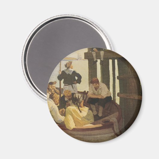 NCワイエスのクイーンズフェリーで、ヴィンテージ海賊 マグネット (正面/裏面)