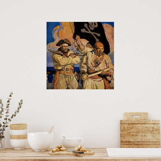 NCワイエスの「パイレーツ」宝島カバー ポスター (キッチン)