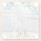 NCワイエスザジャイアントアートワークビーチ沿岸 ガラスコースター (裏面)