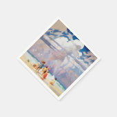 NCワイエスザジャイアントアートワークビーチ沿岸 スタンダードカクテルナプキン (角)