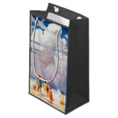 NCワイエスザジャイアントアートワークビーチ沿岸 スモールペーパーバッグ (正面アングル)