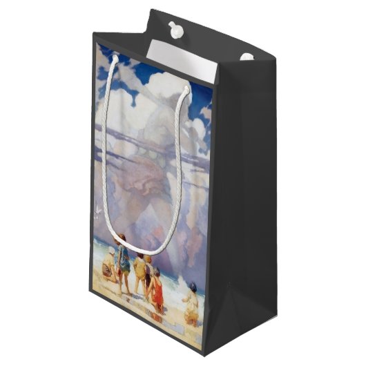 NCワイエスザジャイアントアートワークビーチ沿岸 スモールペーパーバッグ (正面アングル)