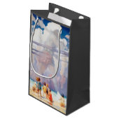 NCワイエスザジャイアントアートワークビーチ沿岸 スモールペーパーバッグ (裏面アングル)